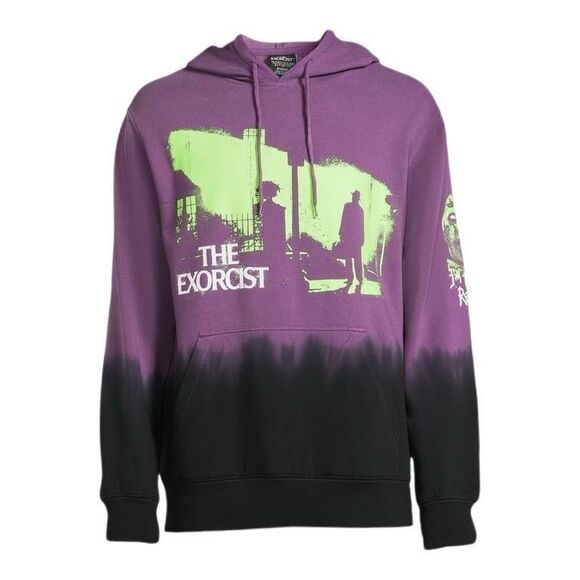 NWT The Exorcist Graphic Print Fleece Pullover Hoodie Size S - Picture 1 of 7